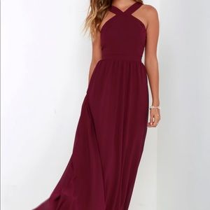 Lulus Burgundy Maxi Dress